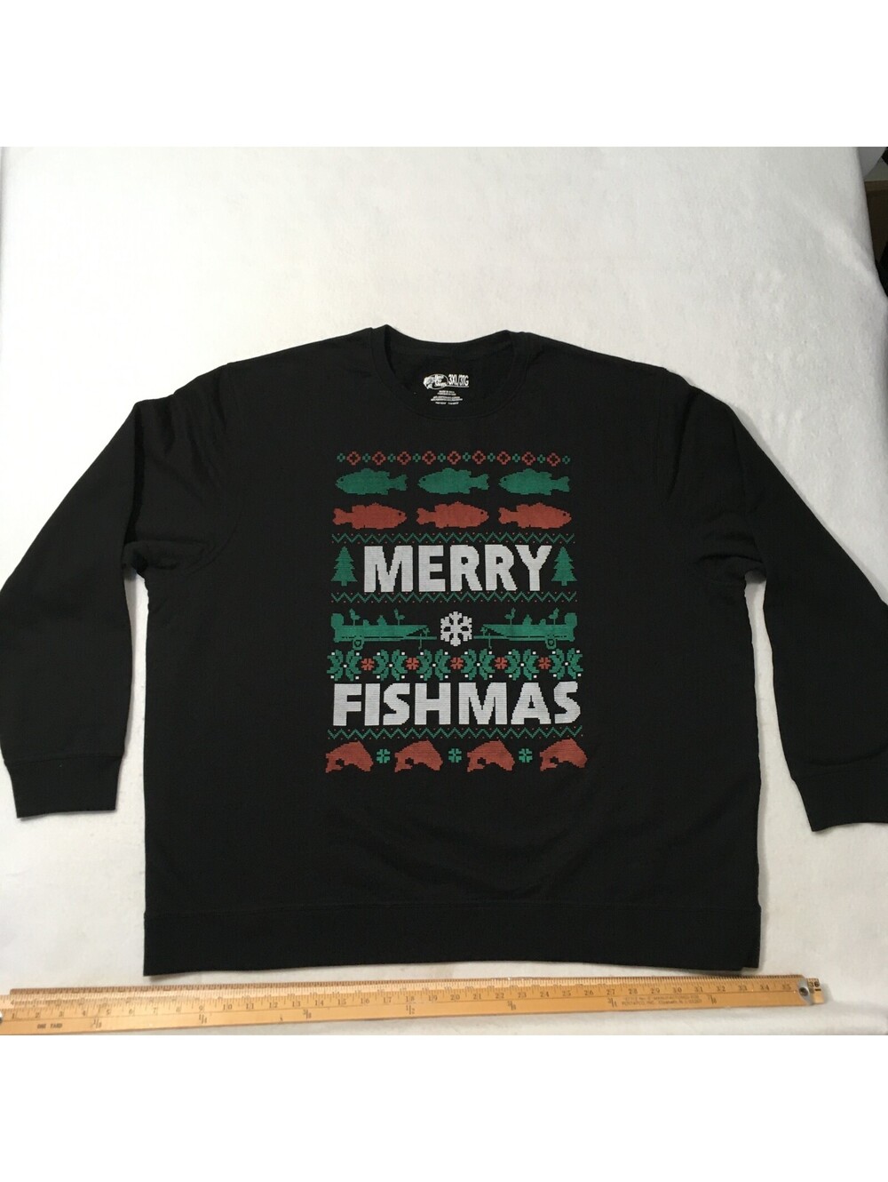 Bass Pro SHOPS Merry Fishmas Christmas Sweatshirt 3XL
